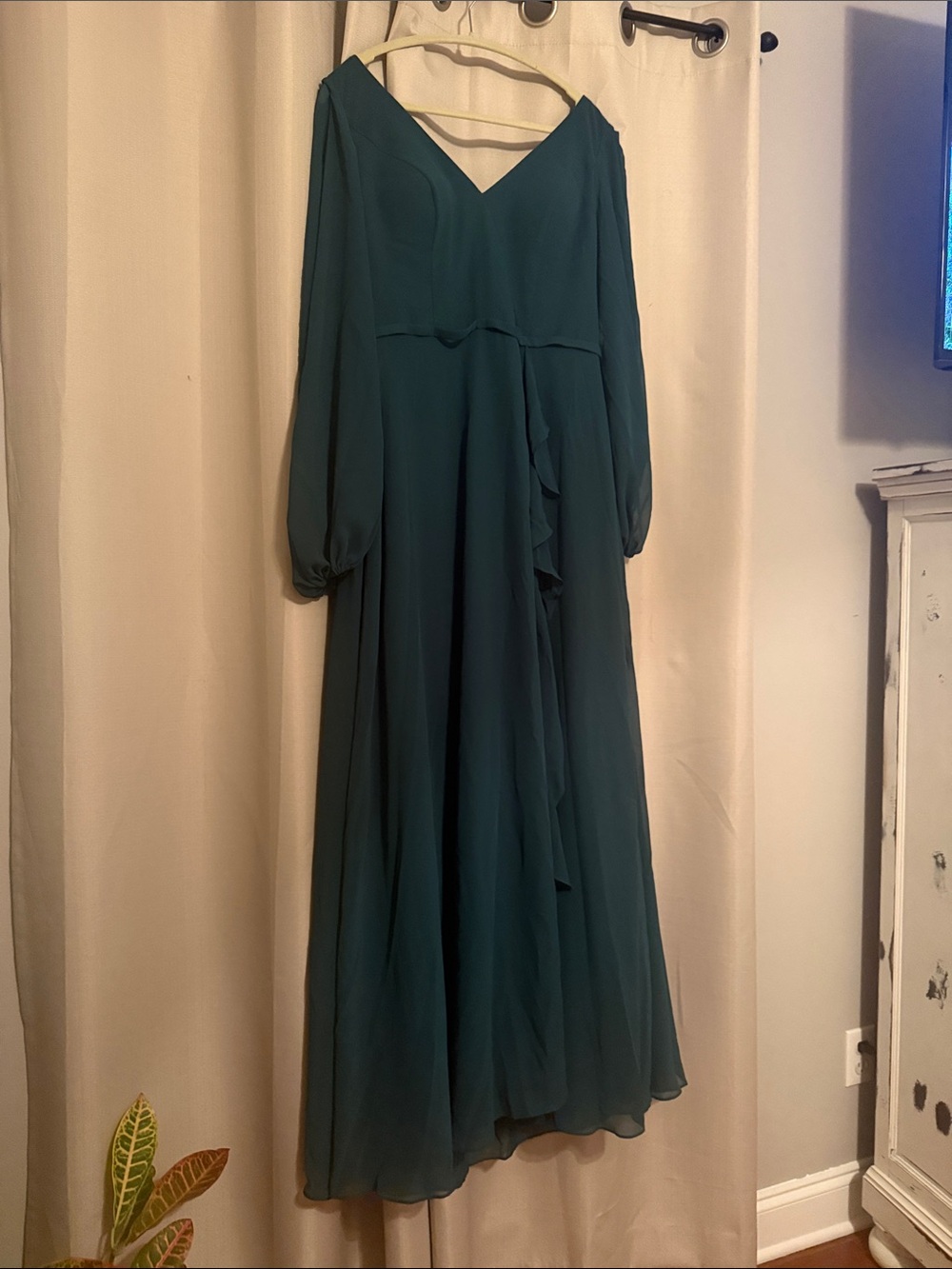 Azazie emerald  green dress NEW